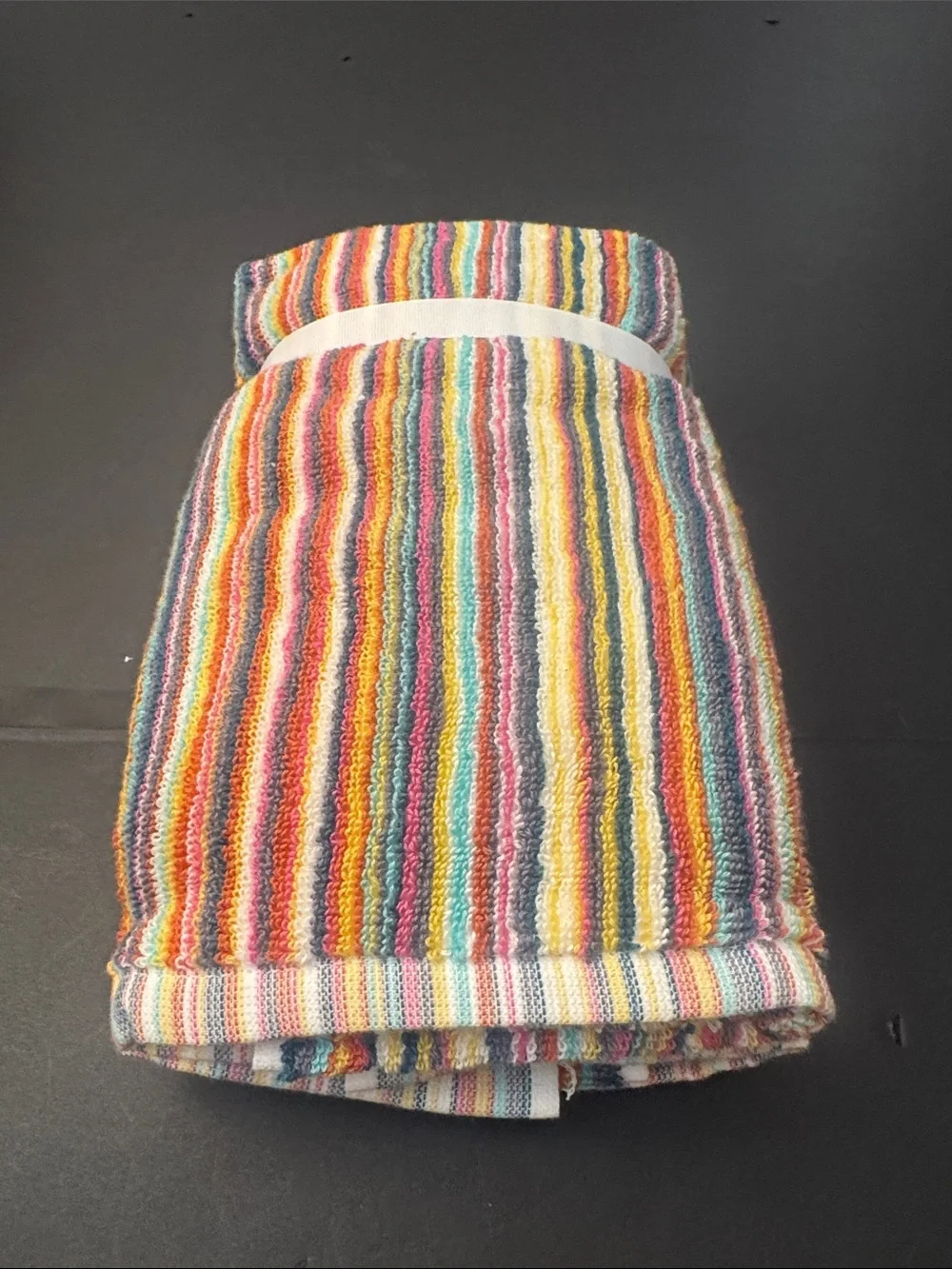 8pc RACHEL ZOE Rainbow Stripe Coordinating Bath Towel Set- SpaWrap/Hand/Wash